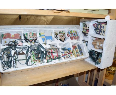 Quantity of miniature light up Christmas houses