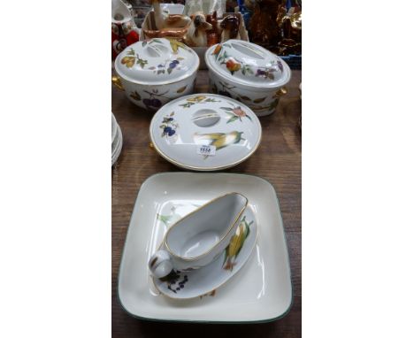 A quantity of Royal Worcester 'Evesham' including tureen, two casserole dishes and a gravy boat