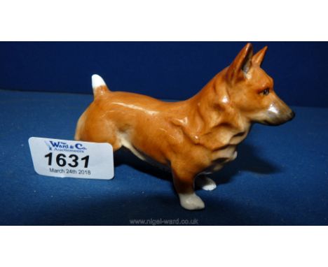 A Royal Worcester Corgi dog no's 3243 matt finish