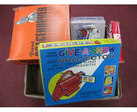 A Collection of Mid XX Century Toys, including a Spacehopper, boxed, a Little Hostess dining table with four chairs and acces