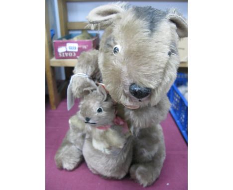 A Chiltern Toys Kangaroo, with musical Joey in the pouch.