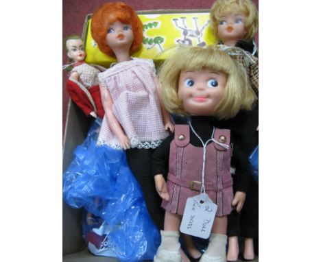 Pippa Doll: Original Palitoy Pippa Dolls, with a small selection of clothing, a Thelwell Pony and rider; together with a vari