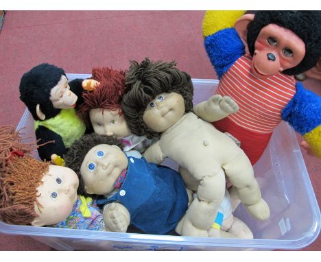 Five Cabbage Patch Kids and Two Monkeys:- One Box