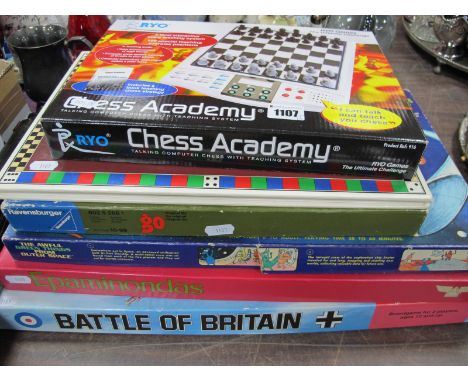Chess Academy by Ryo Games, Go, The Awful Green Things From Outer Space, Esaminandas and Battle of Britain games, plus book. 