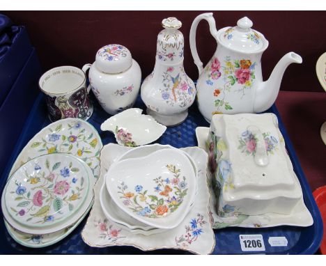 Aynsley, Minton, Coalport, Hammersley and other ceramics:- One Tray