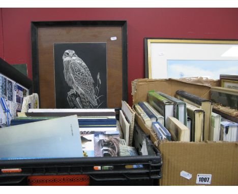 Sheffield Wednesday Signed print, 29.5 x 52cm, clock, pennant, Dick Twinney, Gyrfalcon, picture, books, sketch album.