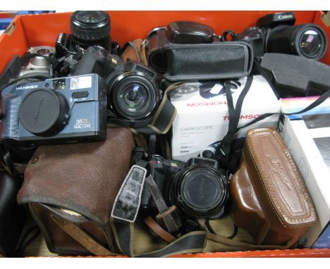 Camera's, Kodak 204, Hanimex, Praktica, Halina, Konica, Coronet Ambassador, Canon, Minolta, Canon EOS 700, etc.