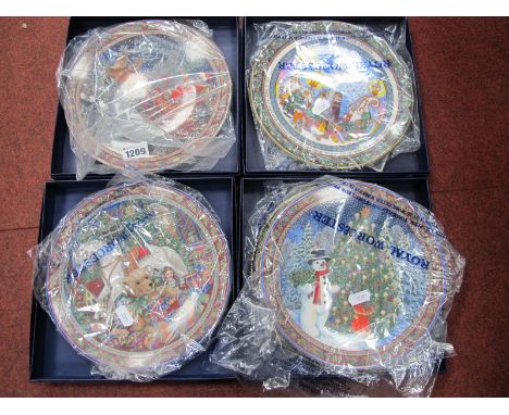 A Set of Six Royal Worcester 'Christmas Tales' collectors plates No's 1-6, five boxed. (6)