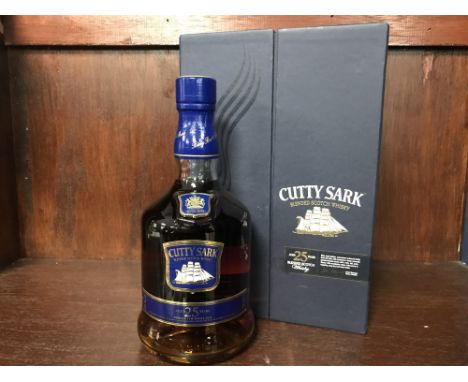 CUTTY SARK 25 YEARS OLD Blended Scotch Whisky 700ml, 45.7% volume, in box.