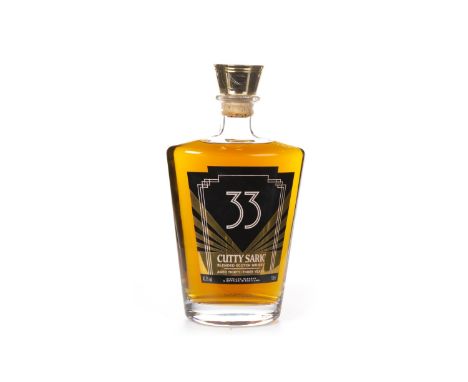CUTTY SARK ART DECO AGED 33 YEARS Blended Scotch Whisky. 700ml, 41.7% volume, in presentation box with two branded glasses an