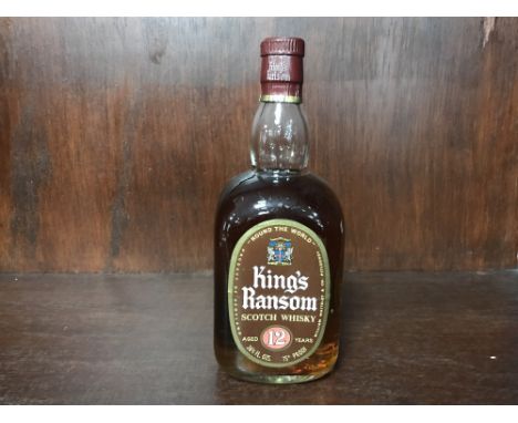 KING'S RANSOM AGED 12 YEARS Blended Scotch Whisky 26 2/3 fl.oz, 75° proof.