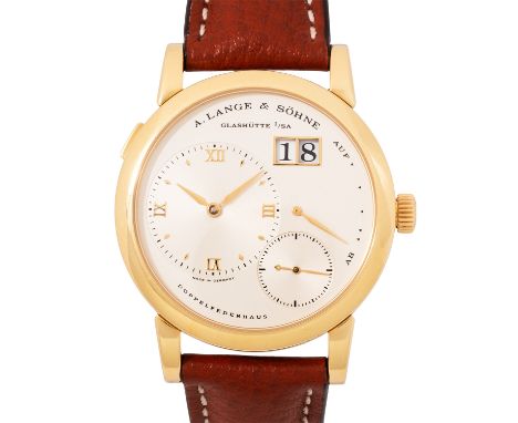 A. LANGE & SÖHNE Neo-Vintage "Lange 1" Herren Armbanduhr, Ref. 101.021. Aus 1997. Gelbgold 18K. Handaufzug-Werk Kal. L901.0, 