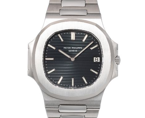 PATEK PHILIPPE Vintage Nautilus "Jumbo" Herrenuhr, Ref. 3700/001. Full Set 1977, Patek Revision 2024. Edelstahl, Gehäusenumme