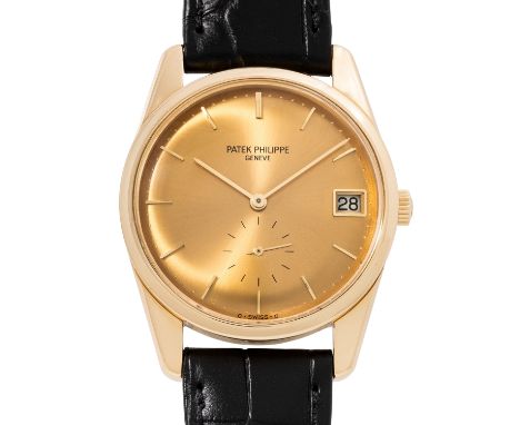 PATEK PHILIPPE Vintage Calatrava Herrenuhr, Ref. 3558J. Ca. 1970er Jahre. Gelbgold 18K, Gehäusenummer 2695294. Automatic-Werk