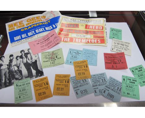 1960'S Interest Concert Tickets, to include The Beatles Show, The Who Show, The Stevie Wonder Show and Cliff Richard, Gene Pi