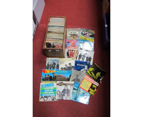 7" Singles Picture Sleeves, in one box, mainly 1960's to include Manfred Mann, The Rolling Stones, The Beatles, also many Jaz