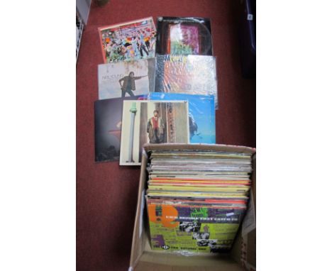 Over Fifty LP's, in a mixed box of genres to include Gram Parsons - Grievous Angel and GP, The Who -  Quadrophenia, Neil Youn