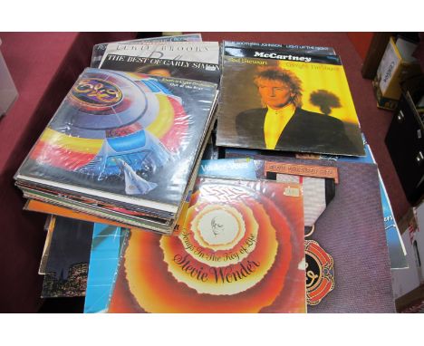 A Varied Selection of Forty L.P's, with titles by Electric Light Orchestra, Roxy Music, Earth Wind and Fire, abba, The Jackso