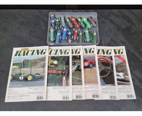 Dinky:&nbsp;a group of 16 vintage racing cars, all heavily playworn, some repaints/retouching; together with six 1990s Histor