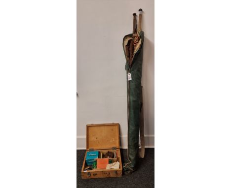 Angling:&nbsp;a selection of rods, reels and other fishing items, to include a vintage Hardy example.