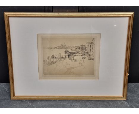 George Percival Gaskell, 'Venice', signed, etching, pl.15 x 20cm.