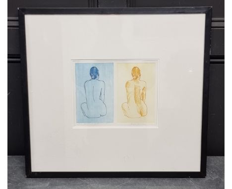 Peter Lambert,&nbsp;'Blue &amp; Yellow Nudes', signed and dated 2003, further titled and numbered 5/32, colour print, 22 x 28