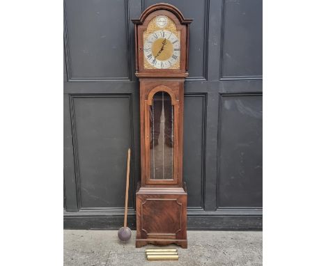 An 18th century oak thirty hour longcase clock,&nbsp;the 10in square brass dial inscribed 'Knight, West Marden', 184.5cm high