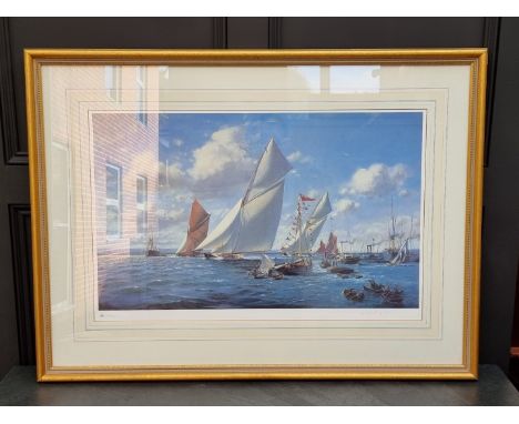 Martyn Mackrill, 'Britannia's Maiden Race', signed and numbered 20/295, CoA verso, colour print, I.45.5 x 75.5cm.