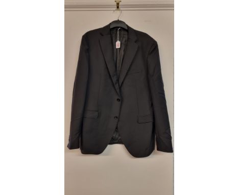 Lanvin:&nbsp;a black overcoat (s.d.); together with a Hugo Boss black suit jacket, both approximately UK medium. (2) All proc
