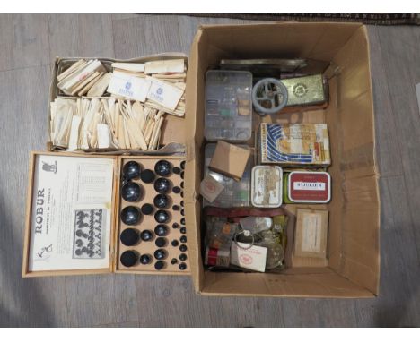 A collection of watch repairer's accessories and tools previously belonging to a clock and watch repairer from c.1920 to the 