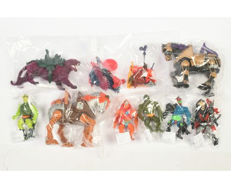 Mattel vintage Masters of the Universe loose figures and animals x 9 includes Beastman, Moss Man, Whiplash, Trapjaw, Hordak, 