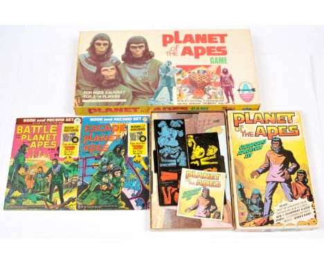 Planet of the Apes vintage collectables x 4 includes Arrow Games board game, Colorforms Adventure Set, Battle for the Planet 