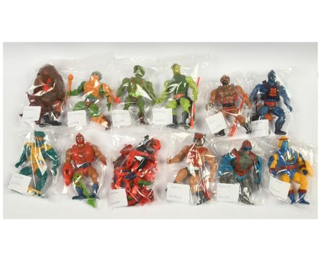 Mattel vintage Masters of the Universe loose figures x 12 includes Mer-Man, Zodiac, Sy-Clone, Stratos, Whiplash, Modulok, Kob