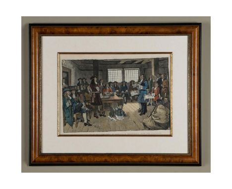 Published as centerfold in 1883 issue of British magazine The Graphic. Titled&nbsp;THE FIRST VISIT OF WILLIAM PENN TO AMERICA