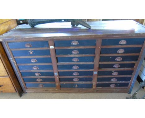 VINTAGE 21 DRAWER HABERDASHERY CHEST OF DRAWERS