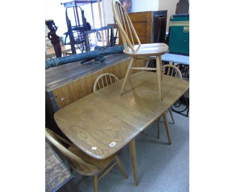 ERCOL TABLE & 4 CHAIRS