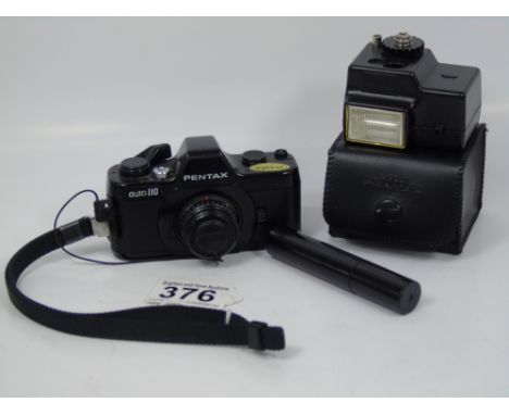 PENTAX AUTO 110 CAMERA, LIGHT METER & BRUSH