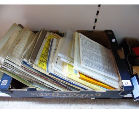 BOX OF VINTAGE LOCAL EPHEMERA