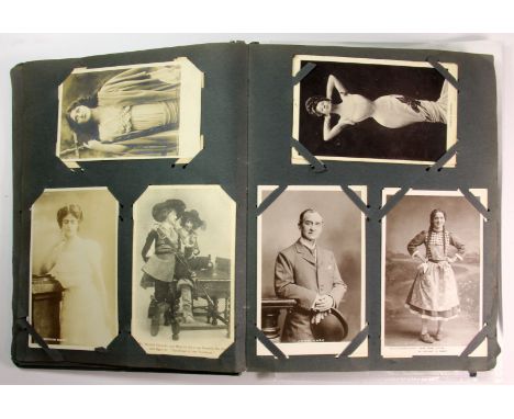 An extensive album of early film star portrait postcards.