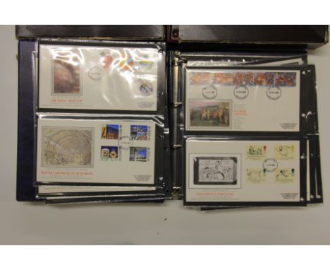Four albums of first day covers, etc.
