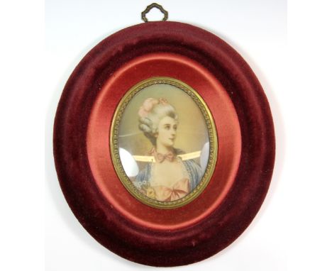 A hand painted portrait of a young lady.