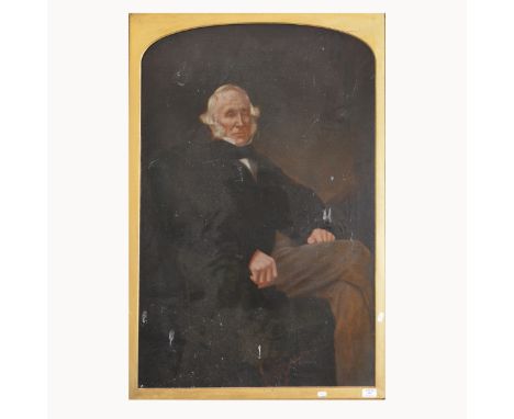 Victorian School, Portrait of a Gentleman, oil on canvas, arched, unsigned, 99 x 64cm.