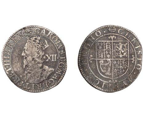 Charles I (1625-1649), Briot’s Second Milled issue, Shilling, mm. anchor and b, 5.59g/6h (SCBI Brooker 725-6, same dies; N 23
