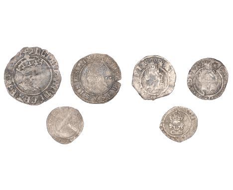 Henry VIII, Second coinage, Pennies (2), both Durham, Bp Tunstall, mm. star on obv. only, cd by shield, 0.63g/8h, 0.59g/12h (
