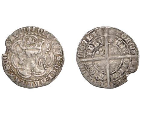 Robert III (1390-1406), Heavy coinage, Groat, Edinburgh, first issue, mm. cross pattée, tall bust in tressure of seven arcs, 