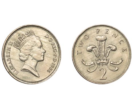 Elizabeth II (1952-2022), Decimal issues, Two Pence, 1986, in cupro-nickel, security edge, 5.98g/12h (cf. S 4376). Streaky to