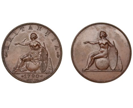 George III (1760-1820), Pre-1816 issues, Restrike Pattern Halfpenny, 1790, by W.J. Taylor after J.-P. Droz, in bronzed-copper