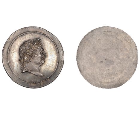 George III (1760-1820), New coinage, Uniface portrait trial for a Sixpence, by J. Barber, in silver, laureate head right with