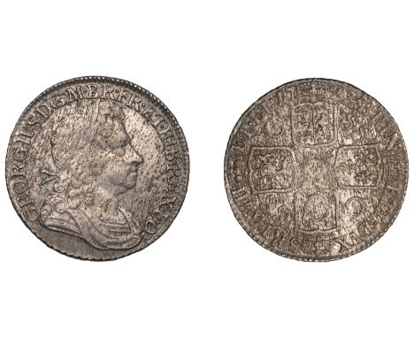 George I (1714-1727), Shilling, 1723 ssc, first bust (ESC 1586; S 3647). Heavy flecking, otherwise extremely fine £200-£260