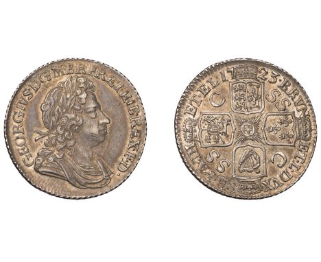 George I (1714-1727), Shilling, 1723 ssc, first bust (ESC 1586; S 3647). About extremely fine £200-£260  ---  Provenance: D. 
